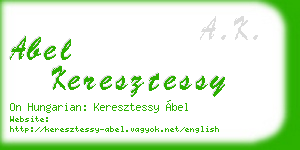 abel keresztessy business card