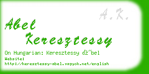 abel keresztessy business card